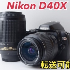 ★Nikon D40X★Wズームレンズ●スマホ転送●初心者向け●すぐ使える  1ヶ月動作補償あり！ 安心のゆうパック代引き発送！ 送料、代引き手数料無料！