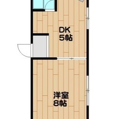 1DK‼️広め❗️初期費用無料❗️スーパーホットモット目の…