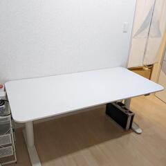 電動昇降デスク 白 幅160 奥行き80の画像
