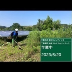 除草散布、草刈り作業の画像