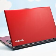 全国配送可♪ 東芝 ダイナブック 超大容量 1000GB（1TB） HDD、Windows11、Bluetooth、カメラ、マイク搭載！赤ノートパソコン リモート 大特価  CD DVD Web会議 WPS Office YouTube 学生 主婦 初心者さん 初期設定済み！ SSD換装可♪ Excel、Word、PowerPoint☆の画像