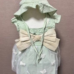 新品未使用 ベビー服 ワンピース ベビードレス 帽子付きの画像