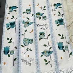 美品♪縁起の良いフクロウさんのミニカーテン♪