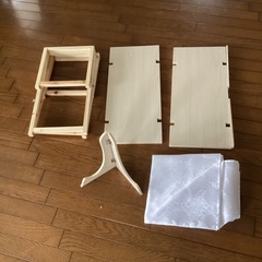 写真立てと白布付　2段　精霊棚　盆棚