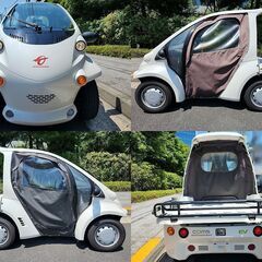 ☆超小型EV《 TOYOTAコムス B・COM 》デッキ仕様 後期型 ホワイトパール キャンバスドア 2.5万km台☆東京都大田区【下取OK】の画像