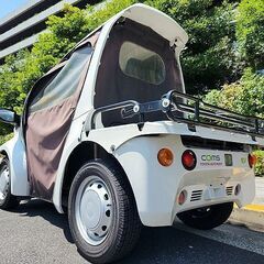 ☆超小型EV《 TOYOTAコムス B・COM 》デッキ仕様 後期型 ホワイトパール キャンバスドア 2.5万km台☆東京都大田区【下取OK】の画像