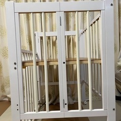 ベビーベッド 折り畳み ホワイト[ミニサイズ]の画像