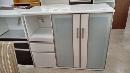 ★ジモティ割あり★ NITORI レンジ台 白 H105×D50×W120.5 クリーニング済み TJ1381