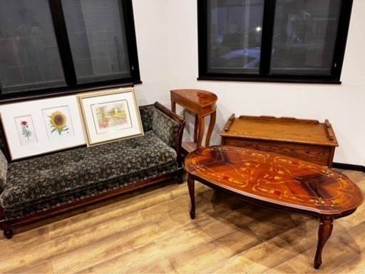 アンティーク　ソファ　テーブル　絵画　他