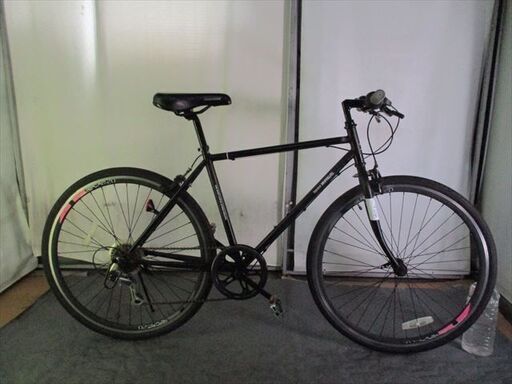 C904　★13800円★整備済み スポーツ中古自転車 【クロスバイク　黒　26インチ　マイプラス】