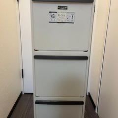 ゴミ箱　天馬(Tenma) 多段分別ごみ箱 ベージュ 幅35×奥行27×高さ100cm イーラボホーム EL-353 の画像