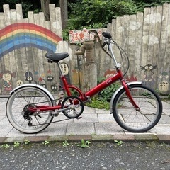 【3577】折り畳み　20インチ　前タイヤ新品　6,100円（防...
