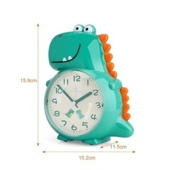 新品⭐️ 恐竜 目覚まし時計 子供 置き時計 スヌーズ アラーム 静音秒針 バックライトの画像