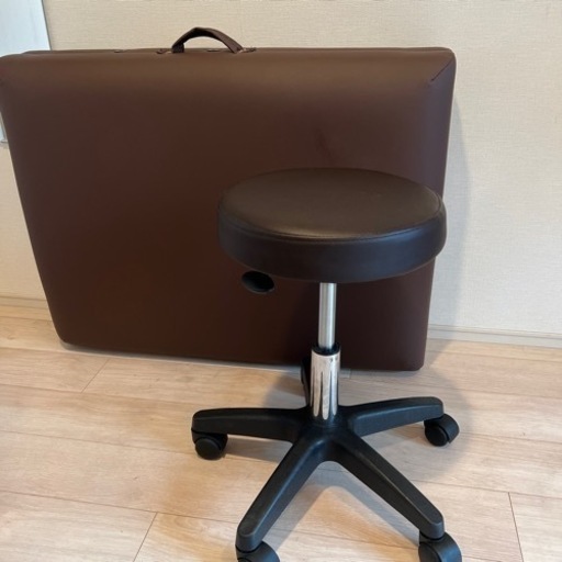 低反発 木製 折りたたみ マッサージベッド  ブラウン 