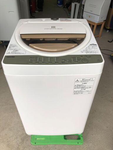 東芝 TOSHIBA2017年製 洗濯機 6.0kg AW-6G5 透力×洗浄力で繊維の奥からまっしろ パワフル浸透洗