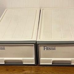 8/20まで《再値下げ》Fits 押入れ収納 2個セット 白の画像