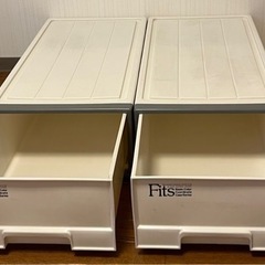 8/20まで《再値下げ》Fits 押入れ収納 2個セット 白の画像