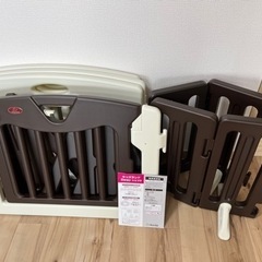 キッズランド2way　ショコラ　パーテーション　ベビーゲートの画像