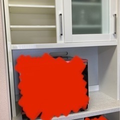 ニトリ 食器棚 キッチンボード レジューム ホワイト 白 90cmの画像