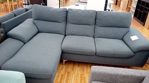 ★ジモティ割あり★  ソファーベッド ネイビー H86×D152×W235 クリーニング済み YJ277