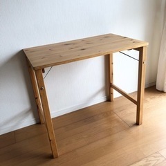 無印良品　パイン材テーブル・折りたたみ式の画像