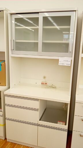 ★ジモティ割あり★  キッチンボード ホワイト H190×D51×W90 クリーニング済み YJ283