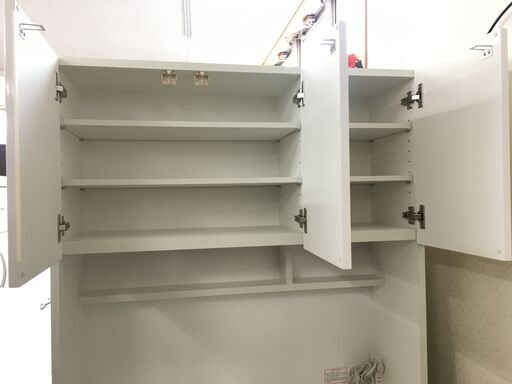 ニトリ キッチンボード ソレ‐ル 幅100cm レンジボード 食器棚 システムキッチンボード ホワイト系 おしゃれ 大型家具 収納キッ