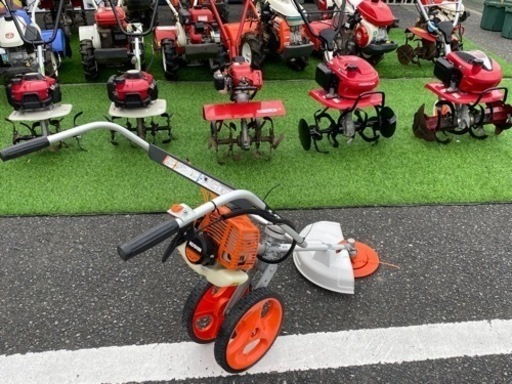 ?【草刈り機】手押しでらくらく草刈り機 平地･ナイロン刃【農機具･耕運機地域最大高価買取アールワン田川】