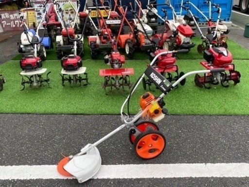?【草刈り機】手押しでらくらく草刈り機 平地･ナイロン刃【農機具･耕運機地域最大高価買取アールワン田川】