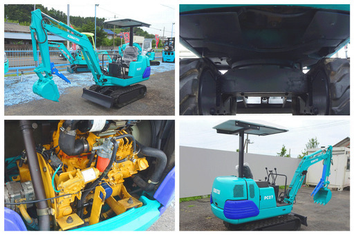 コマツ～KOMATSU:PC07:中古油圧ショベル◆2.1ｔ◆ミニユンボ◆建設機械◆ガチャック仕様/シリンダーオイルシール全交換済み