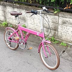 ★美品!!折りたたまない折りたたみ自転車⁉お届け可！★ 20インチ 自転車『SLIKE』 シマノ6段変速