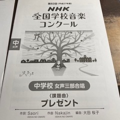 Nコン2015 中学校の部課題曲の画像