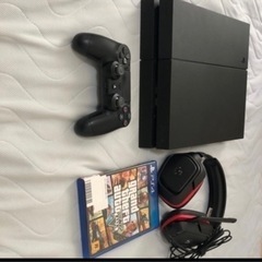 PS4＋GTA 5  + コントローラー1つ＋　マイク付きヘッド...