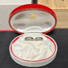 値下げ　pt900 結婚指輪  マリッジリング　0.10ctダイヤ入り💎の画像
