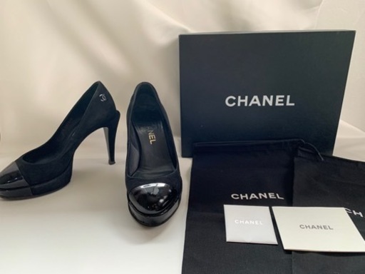 CHANEL シャネル　パンプス　35.0 ヒール　靴　黒　ブラック