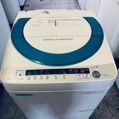 345番 シャープ✨電気洗濯機✨ES-GE70P-G‼️