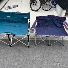 アウトドア　2人掛けベンチの画像