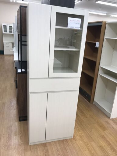 ★ジモティ割あり★ パセ キッチンキャビネット 白 H175×W64×D45 クリーニング済み KJ2320
