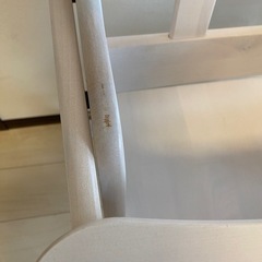 ②ハイチェア　ベビーチェア　木製　白の画像