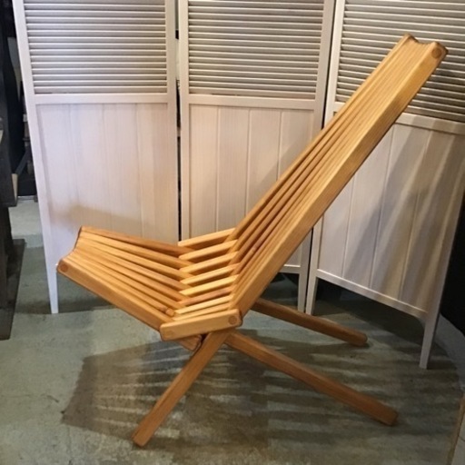 85 furniture フォールディング リラックス チェア 西海岸風無垢材折りたたみ椅子 ガーデン サウナ