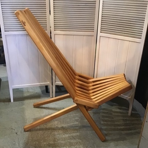 85 furniture フォールディング リラックス チェア 西海岸風無垢材折りたたみ椅子 ガーデン サウナ