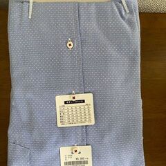 新品未使用  シャツ 長袖 レギュラー 6L ブルー 柄 #00003-1の画像