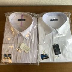 新品未使用  シャツ 2枚 セット 長袖 セミワイド ストレッチ...