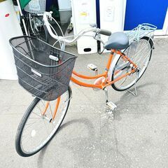 7/15PLAY TOWN 自転車 オレンジ 26インチ 切替あり