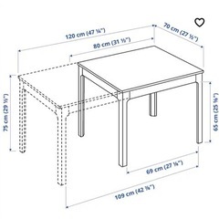 今日中) IKEA EKEDALEN 伸長式テーブルの画像