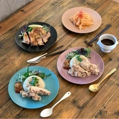 美濃焼　カラフル　プレート　丸型　円形　大きめ皿　食器　カフェ　...