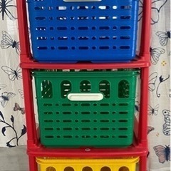 おもちゃ入れ　3段引き出しケースの画像