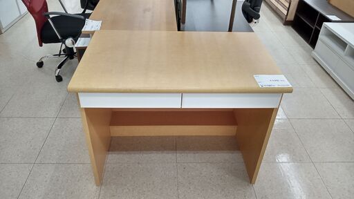 ★ジモティ割あり★  デスク ライトブラウン H103×D65×W72 クリーニング済み TJ1404