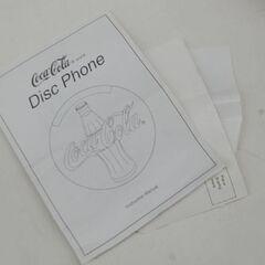 ジャンク CocaCola 丸形電話機 直径31×厚さ8cm 着信・発光確認済み 置き 掛け コカコーラ DISC Telephone 札幌市 清田区 平岡の画像