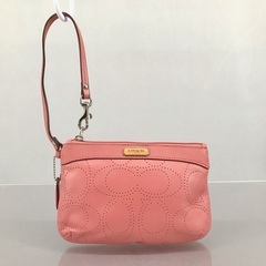 COACH 現行オールドコーチ ソフトピンクレザー マルチポーチ...